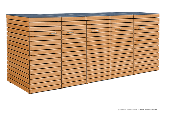 5er Mülltonnenbox CUBUS 120 Liter - für 5 Abfalltonnen 120 Liter - unendlich verlängerbar