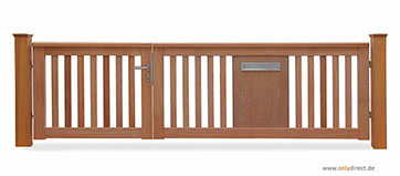 Gartentor ROOF - PREMIUM Holztore aus nordischer Lärche (FSC) oder astfreiem Mahagoni Hartholz (FSC).