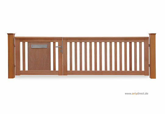 Gartentor ROOF - PREMIUM Holztore aus nordischer Lärche (FSC) oder astfreiem Mahagoni Hartholz (FSC).