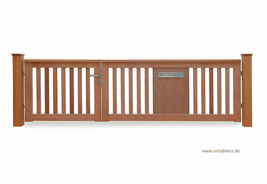 Gartentor ROOF - PREMIUM Holztore aus nordischer Lärche (FSC) oder astfreiem Mahagoni Hartholz (FSC).