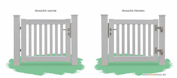 Holztor - Garten CUBE open - FSC Mahagoni Holz - Edelstahl-Zubehör