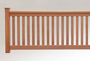 Gartenzaun massiv - Zaun Mahagoni Hartholz FSC - Natur