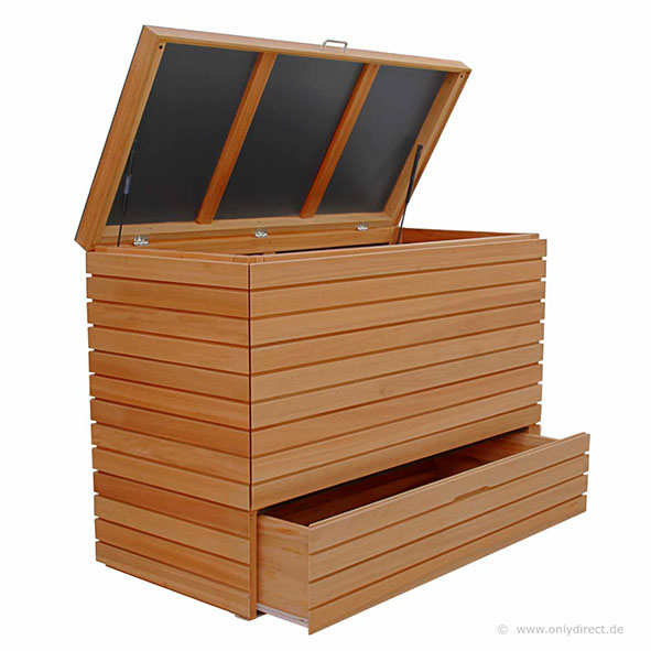 Kissenbox YORK - FSC Eukalyptus Hartholz - Größe S - Hartholz Natur geölt